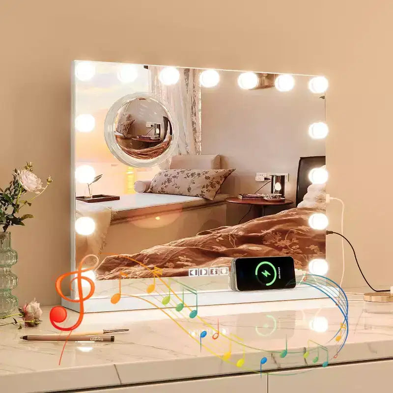 Specchio da trucco con luci regolabili, controllo touch