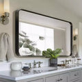 71x31 Rectangle Full-Body Mirror, Black Alloy Aluminium Full Length Mirror, Vanity Mirror for Bathroom, Bedroom Entryway, Living/Dressing Room