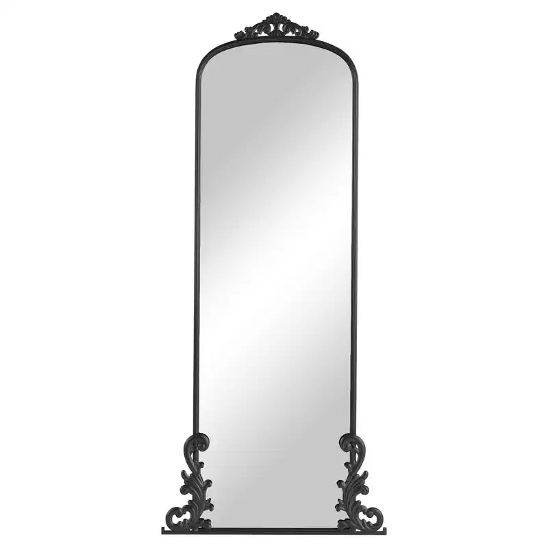 Specchio a figura intera 71x31 rettangolare, cornice in lega di alluminio nera, specchio da parete per bagno, camera da letto, ingresso, soggiorno/spogliatoio