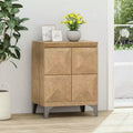 Christopher Knight Home Glover Boho Handmade Mango Wood and Iron Cabinet