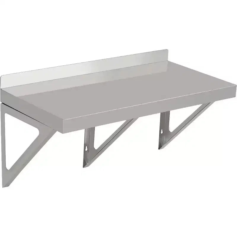 Acekool Commercial Stainless Steel Wall Shelf, Metal Kitchen Rack with Backsplash & Brackets for Home or Business