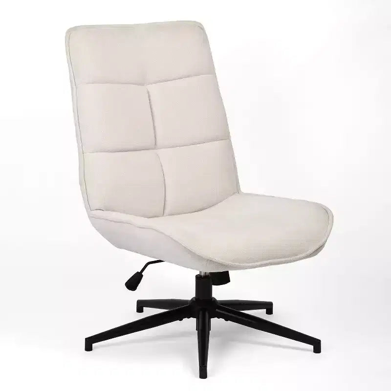 Homy Casa Swivel Accent Chair for Small Spaces, Upholstered, Beige
