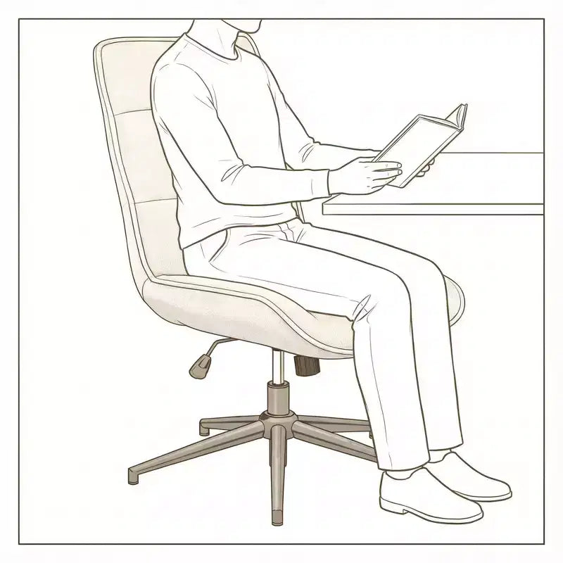 Poltrona Girevole d'Accento per Piccoli Spazi, Imbottita, Beige