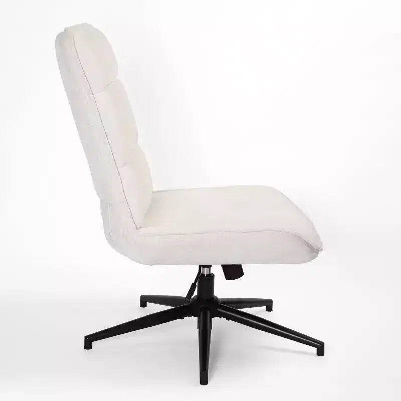 Poltrona Girevole d'Accento per Piccoli Spazi, Imbottita, Beige