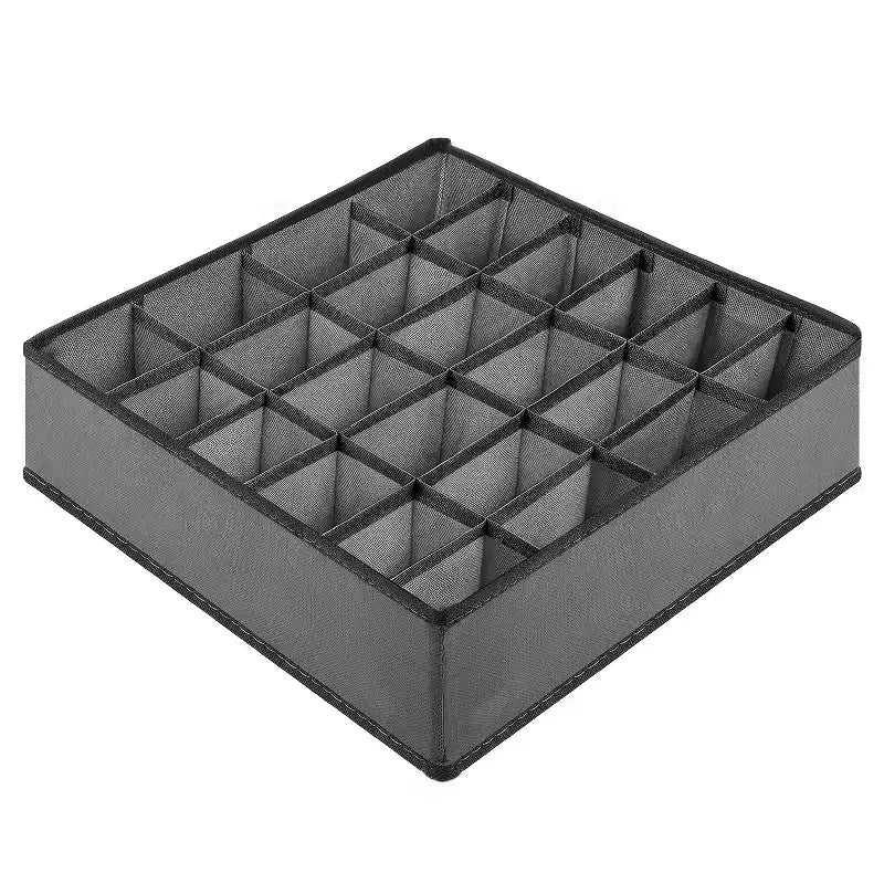Organizer per cassetti vestiti, divisorio a 24 scomparti per calze, biancheria intima, organizer per armadio e deposito per camerette, grigio
