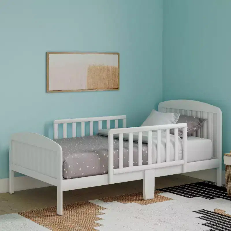 Letto per bambini, struttura in legno massiccio con sponde laterali, per età 1-3 anni