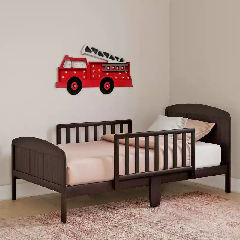 Letto per bambini, struttura in legno massiccio con sponde laterali, per età 1-3 anni