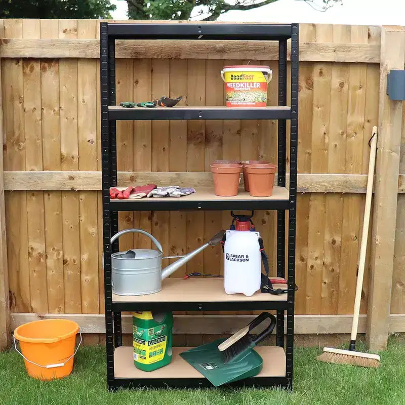 Scaffale di stoccaggio a 5 ripiani, scaffalatura in metallo per garage resistente, scaffali di stoccaggio a 5 ripiani regolabili per cucina, cantina, garage 23,6x15,7x47,2 pollici