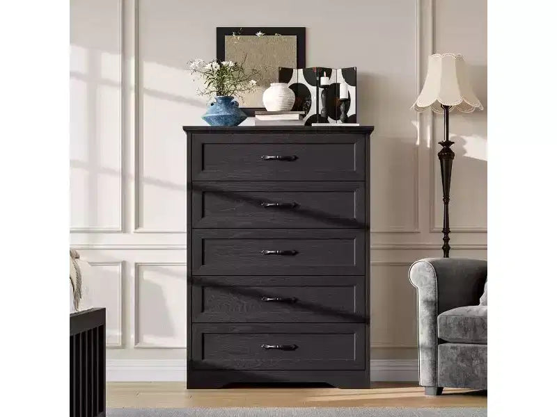 Comò a 6 cassetti per camera da letto, Comodino con cassetti, Comò moderno in legno stile rustico, Organizzatore per ripostiglio