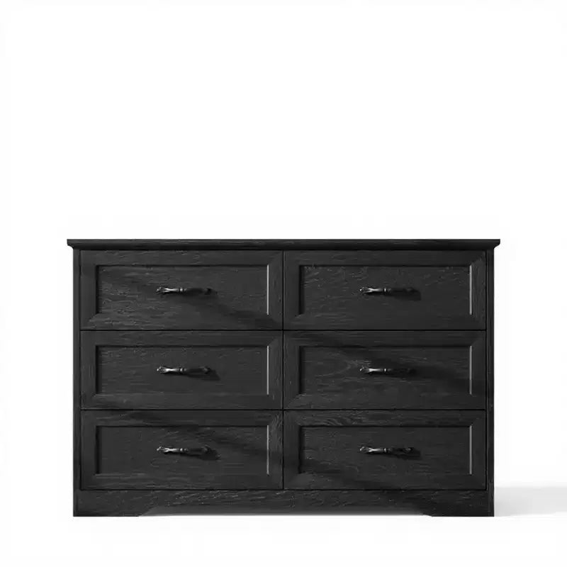 Comò a 6 cassetti per camera da letto, Comodino con cassetti, Comò moderno in legno stile rustico, Organizzatore per ripostiglio