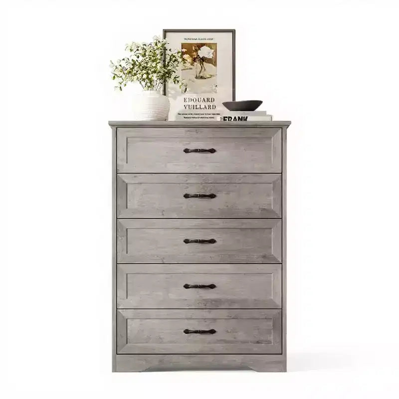 Comò a 6 cassetti per camera da letto, Comodino con cassetti, Comò moderno in legno stile rustico, Organizzatore per ripostiglio