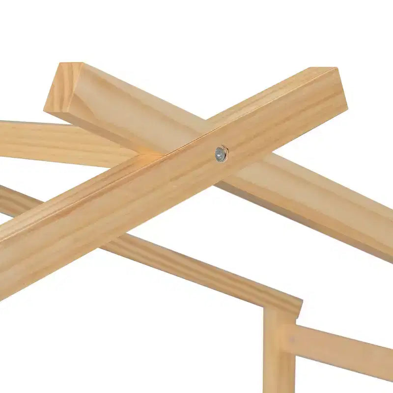 Letto a capanna in legno una piazza con letto estraibile una piazza