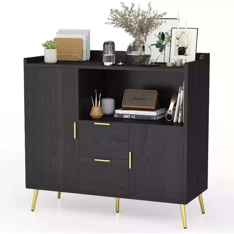 COZONY 40 Buffet Sideboard Cabinet with Storage, 2 Drawers & 2 Doors, Coffee Bar Kitchen Storage Cabinet for Dining Room, Entryway