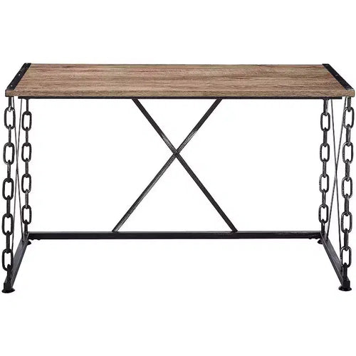 HomeRoots 48 Brown and Black Computer Desk