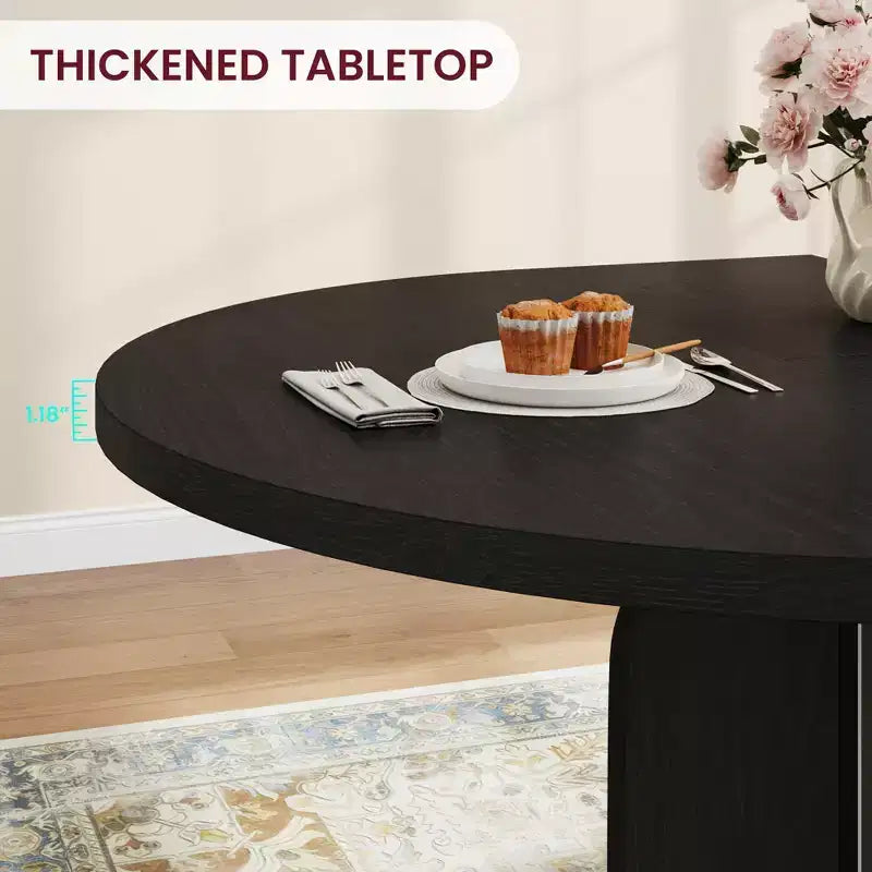 Tavolo da pranzo rotondo allungabile 47-63 per 4-8 persone