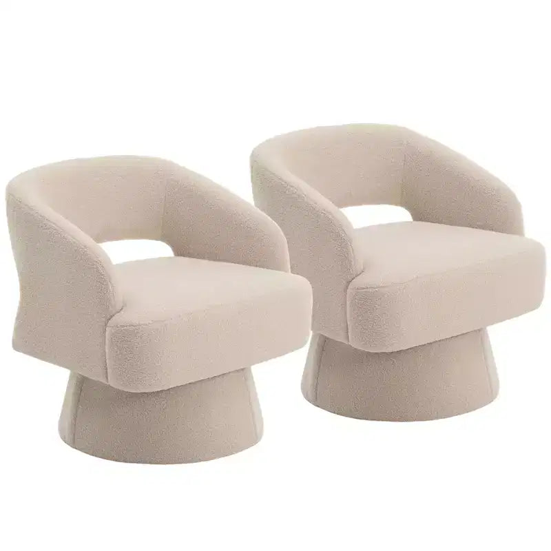 Poltrona a botte girevole a 360° in velluto, poltrona moderna con schienale a strisce, cuscino imbottito per soggiorno, camera da letto